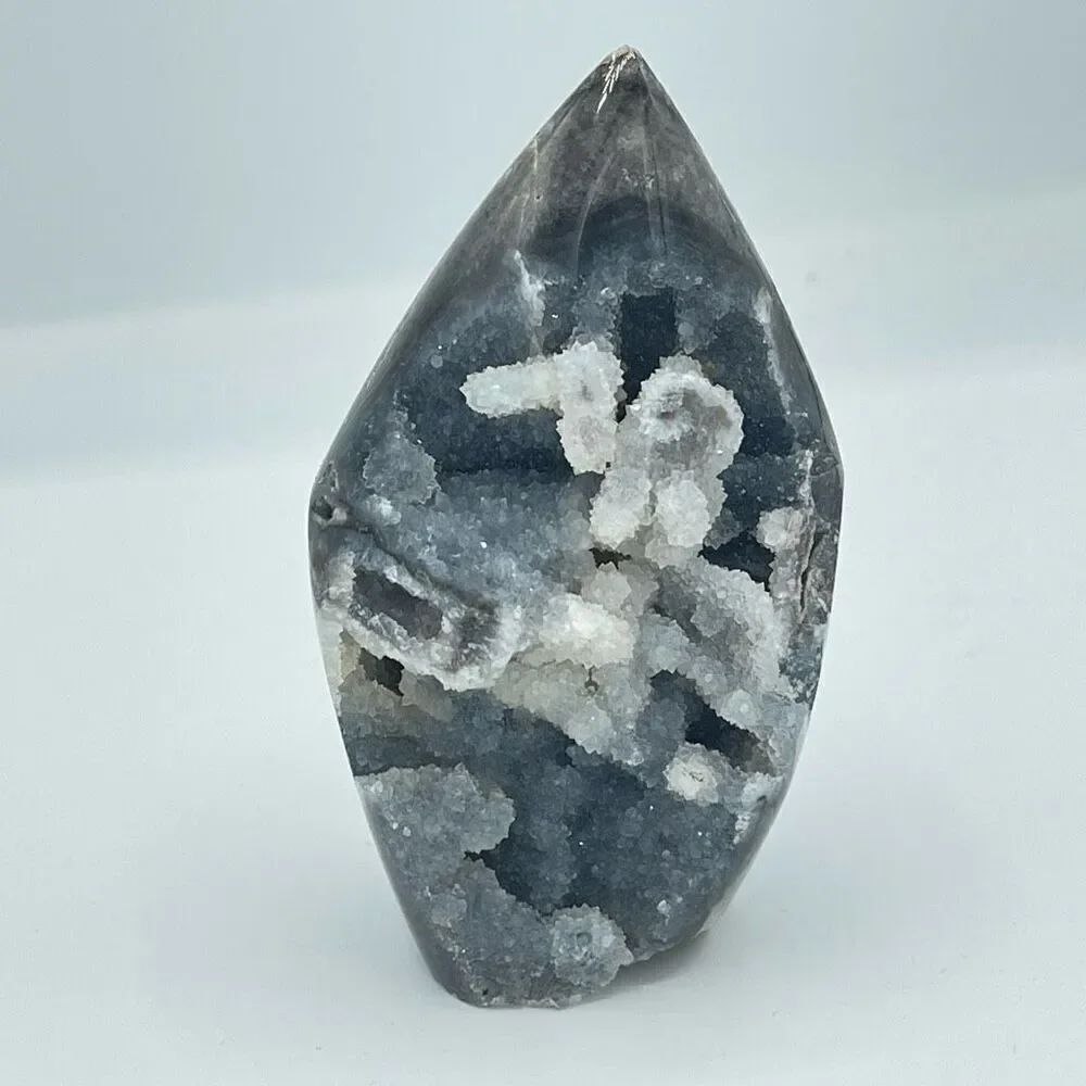 Sphalerite mountain Freeform druzy crystal stone 4” half raw specimen